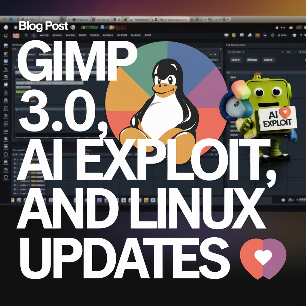 GIMP 3.0, AI Exploit, and Linux Updates 🖥️💡