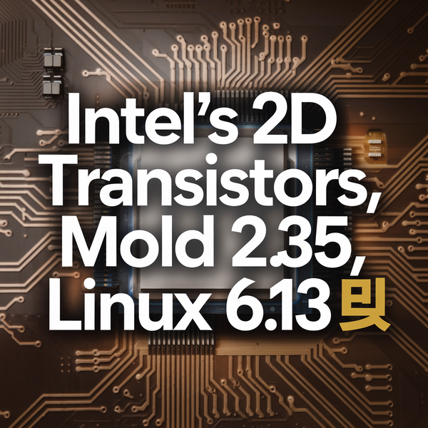 Intel's 2D Transistors, Mold 2.35, Linux 6.13 🚀