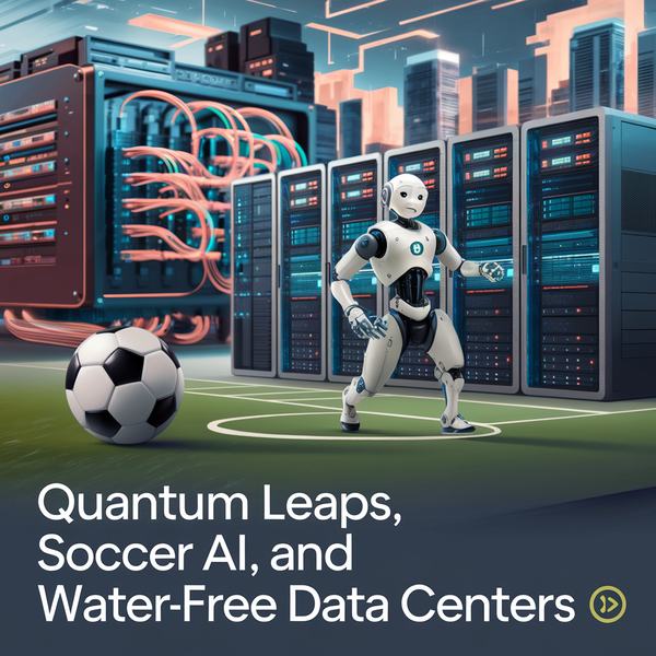 Quantum Leaps, Soccer AI, and Water-Free Data Centers 🚀